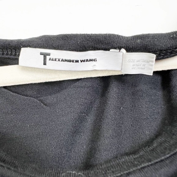 T Alexander Wang Black T-Shirt Dress scoop neck tshirt Size Medium - Picture 6 of 9